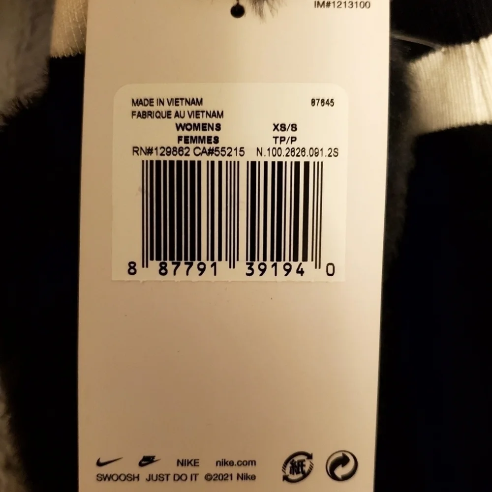 Nike Black Faux Fur Mittens Size XS-S NWT
